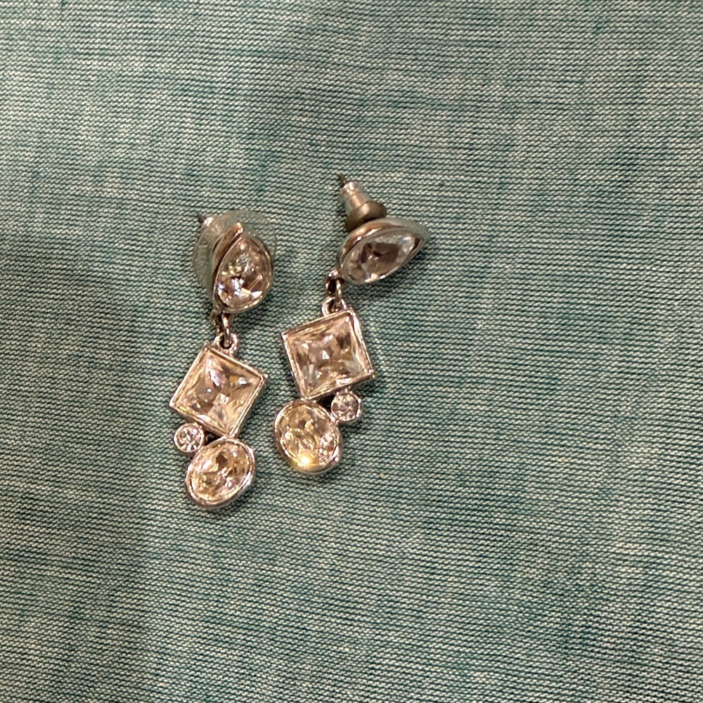 Swarovski Clear Crystal Drop Earrings -